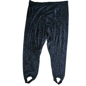 Lorenzo Stirrup Leggings‎ Velour High Waist Athleisure Tights Activewear size 36